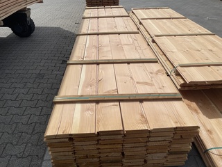 Ca. 120x Douglas Wisselsponning/Halfhoutsrabat, 18x190mm, lengte 500cm